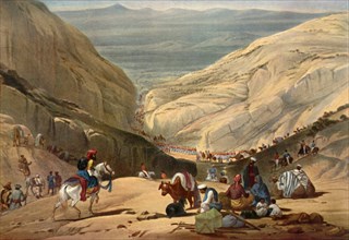 Army Emerging from the Shutargardan Pass into the Logar Valley', c1840, (1901).