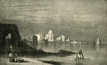 Agra and the Taj Mahal from the River Jumna', 1820s, (1901).