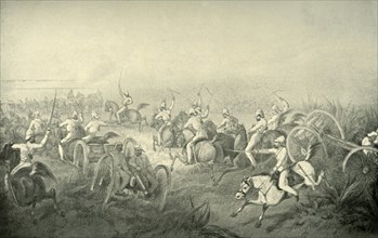 Indian Horse Artillery Galloping Into Action', 1850s, (1901).
