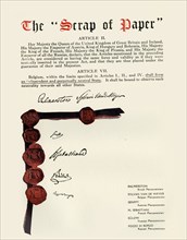 The "Scrap of Paper" ', (1919).