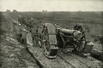 Dragging the Guns to New Advance Positions', (1919).
