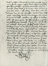 Letter from King René of Anjou, 15th century, (1934).