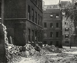 The Site of the Gateway from Fetter Lane and the Derelict Houses Awaiting Demolition', 1934.