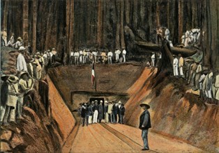 Saint-Elie. Inauguration De La Premiere Mine De Quartz', (Saint-Elie. The first Quartz Mine), 1900.