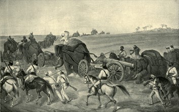 The Advance of the Siege Train to Delhi', 1857, (1901).