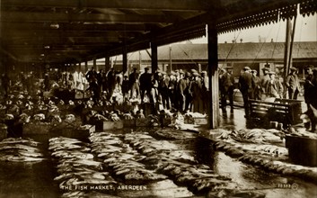 The Fish Market, Aberdeen', late 19th-early 20th century.
