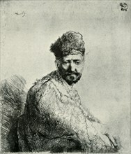 'Bearded man in a furred oriental cap and robe