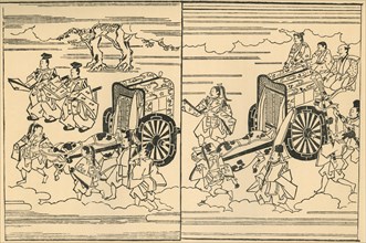 Carriages drawn by oxen, 1663, (1924).