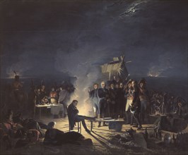 Napoleon's bivouac on the battlefield of Wagram in the night from the 5th to the 6th of July 1809, 1