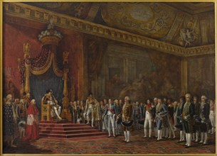 Deputation from the Roman Senate presenting its homage to Napoleon I on 16 November 1809, 1810.