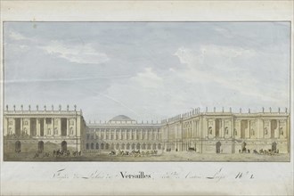 Facade project for the Palace of Versailles on the entrance side, 1811-1813.
