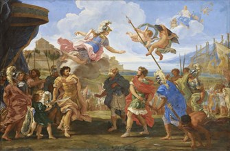 The quarrel between Agamemnon and Achilles, ca. 1695.