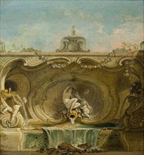 Fountain Design. Naiad and Putto, c. 1740.