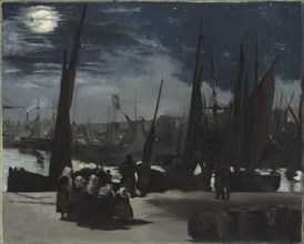 Clair de lune sur le port de Boulogne (Moonlight at the Port of Boulogne), 1869.