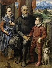 The Artist's Father Amilcare Anguissola and her siblings Minerva and Asdrubale, ca 1559.