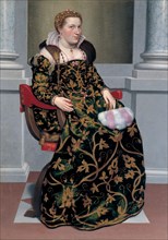 Portrait of Isotta Brembati, ca 1555.
