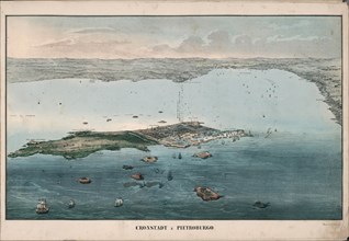Panoramic view of Kronstadt, 1853.