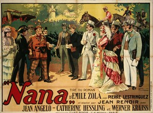Movie poster Nana by Jean Renoir, 1926.