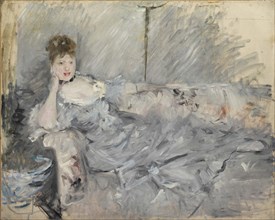Woman in grey reclining, 1879.