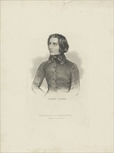 Portrait of the Composer Franz Liszt (1811-1886), 1840-1850.