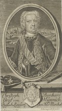 Portrait of Count Burkhard Christoph von Münnich (1683-1767), ca 1730.