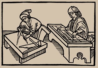 Arithmetic and Geometry. From Speculum Vitae Humanae by Rodericus Zamorensis, 1479.