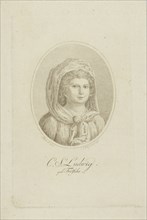 Portrait of the author Christiane Sophie Ludwig, née Fritsche (1764-1815) , 1793.