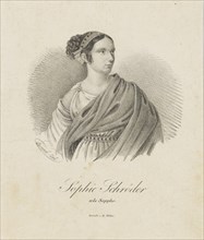 Portrait of the singer and actress Sophie Schröder (1781-1868) as Sappho , 1833.