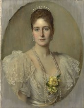 Portrait of Empress Alexandra Fyodorovna of Russia (1872-1918), the wife of Tsar Nicholas II, 1897.