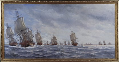 The naval Battle of Reval on 13 May 1790.
