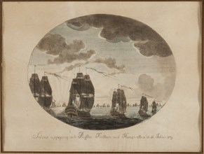 The naval Battle of Öland on 26 July 1789, c. 1790.