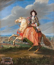 Equestrian portrait of Françoise Madeleine Claude de Saint-Géran, 1675-1680.