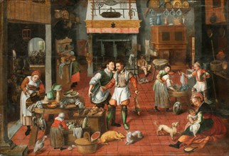 Kitchen interior , c. 1565.