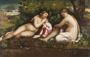 Two Nymphs at Rest (Jupiter and Callisto?), c. 1520.