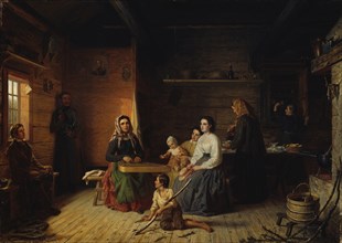 Playing the Kantele in a Peasant Cottage , 1868.