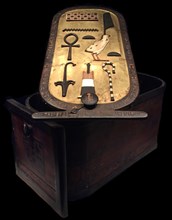 Cartouche shaped box from the Tutankhamun tomb, 14th cen. BC.