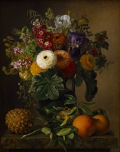 Still life with flowers in an antique vase, 1834.