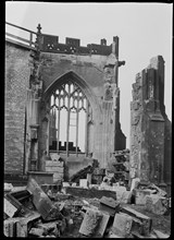 Bomb damage to Manchester Cathedral, Greater Manchester, c1940s