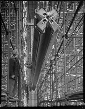 Construction of Coventry Cathedral, West Midlands, 1960