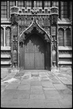 Door in an unidentified church, possibly in or near Long Melford, Suffolk, c1955-c1980