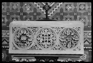 Font, St Clement's Church, Chapeltown Road, Sheepscar, Leeds, West Yorkshire, c1955-c1974