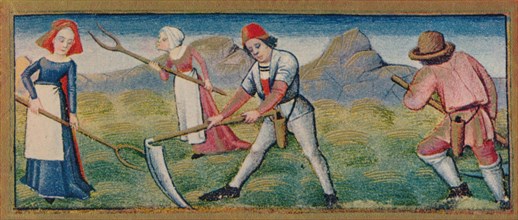 June - mowing, 15th century, (1939).