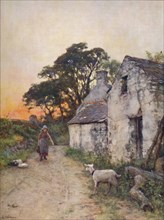 A Village Lane, South Wales', late 19th-early 20th century.