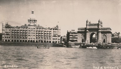 Bombay - Taj & Gateway', c1930.