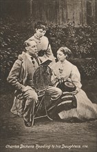 Charles Dickens Reading to his Daughters', 1865. s