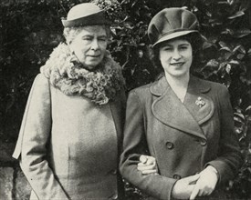 Queen Mary with Princess Elizabeth, April 1944, (1951).