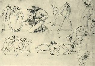 Studies of figures, early 17th century, (1943).
