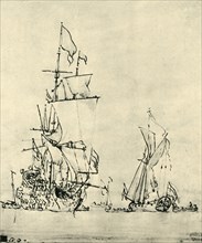 Ships at sea, mid-late 17th century, (1943).
