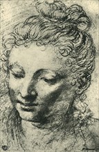 Head of a woman looking down, mid 16th century, (1943).