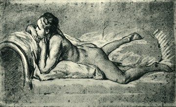 Reclining female nude, 1751, (1943).